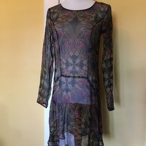Ella moss sheer midi dress